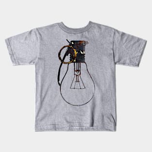 Lightbulb and grenade - ideas are stronger than weapons Kids T-Shirt